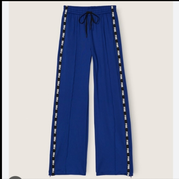 PINK VS Sherpa Satin Dog Quarter Zip Fleece Lined Hood Sweatshirt Navy Blue, Blk - Picture 5 of 6